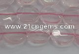 CRQ138 15.5 inches 12mm faceted coin natural rose quartz beads