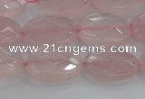 CRQ146 15.5 inches 10*14mm faceted oval natural rose quartz beads