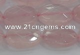 CRQ148 15.5 inches 13*18mm faceted oval natural rose quartz beads