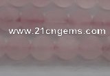 CRQ182 15.5 inches 8mm round matte rose quartz beads wholesale