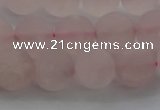 CRQ183 15.5 inches 10mm round matte rose quartz beads wholesale