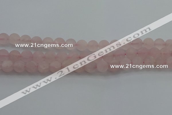 CRQ183 15.5 inches 10mm round matte rose quartz beads wholesale