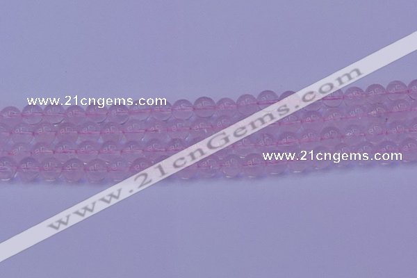 CRQ202 15.5 inches 8mm round Mozambique rose quartz beads