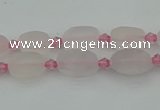 CRQ230 15.5 inches 8*12mm oval rose quartz beads wholesale