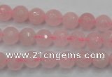 CRQ262 15.5 inches 8mm faceted round rose quartz beads