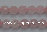 CRQ265 15.5 inches 10mm faceted round rose quartz beads