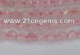 CRQ280 15.5 inches 4mm faceted round rose quartz beads wholesale