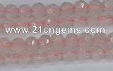CRQ288 15.5 inches 4mm faceted round rose quartz gemstone beads