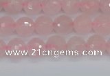 CRQ289 15.5 inches 6mm faceted round rose quartz gemstone beads