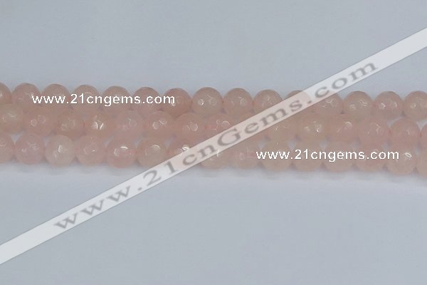 CRQ292 15.5 inches 12mm faceted round rose quartz gemstone beads