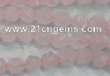 CRQ301 15 inches 8mm faceted nuggets rose quartz beads