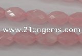 CRQ352 15.5 inches 10*14mm faceted rice rose quartz beads