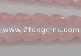 CRQ356 15.5 inches 8*12mm faceted teardrop rose quartz beads