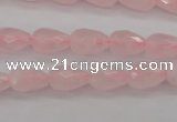 CRQ356 15.5 inches 8*12mm faceted teardrop rose quartz beads