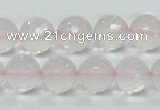 CRQ36 15.5 inches 14mm faceted round natural rose quartz beads