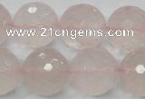 CRQ38 15.5 inches 18mm faceted round natural rose quartz beads