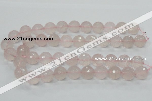 CRQ38 15.5 inches 18mm faceted round natural rose quartz beads