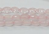 CRQ39 15.5 inches 6*10mm faceted rice natural rose quartz beads