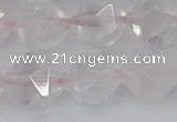 CRQ404 15.5 inches 12mm faceted nuggets rose quartz beads