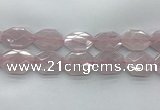 CRQ428 30*38mm - 30*40mm faceted octagonal rose quartz beads