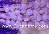 CRQ432 15.5 inches 15*16mm heart rose quartz beads wholesale