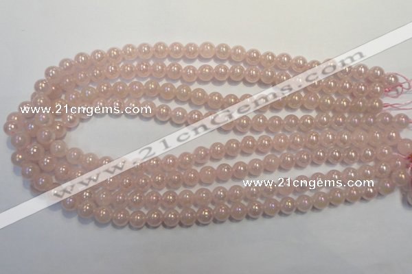 CRQ502 15.5 inches 8mm round AB-color rose quartz beads