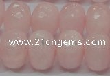 CRQ51 15.5 inches 15*20mm faceted rondelle natural rose quartz beads