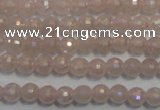 CRQ511 15.5 inches 6mm faceted round AB-color rose quartz beads