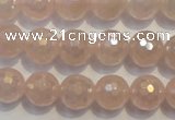 CRQ514 15.5 inches 12mm faceted round AB-color rose quartz beads