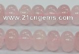 CRQ55 15.5 inches 10*16mm rondelle natural rose quartz beads