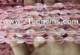 CRQ556 15.5 inches 8*12mm faceted oval rose quartz beads wholesale