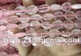 CRQ557 15.5 inches 10*14mm faceted oval rose quartz beads wholesale