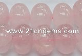 CRQ56 15.5 inches 14*20mm rondelle natural rose quartz beads