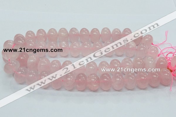 CRQ56 15.5 inches 14*20mm rondelle natural rose quartz beads