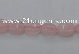 CRQ608 15.5 inches 8*10mm oval rose quartz beads wholesale