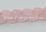 CRQ61 15.5 inches 8*10mm teardrop natural rose quartz beads wholesale