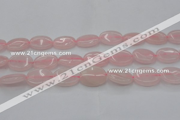 CRQ613 15.5 inches 18*25mm oval rose quartz beads wholesale