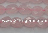 CRQ618 15.5 inches 8*10mm faceted oval rose quartz beads wholesale