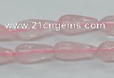 CRQ62 15.5 inches 8*20mm teardrop natural rose quartz beads wholesale