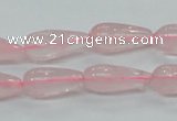 CRQ62 15.5 inches 8*20mm teardrop natural rose quartz beads wholesale