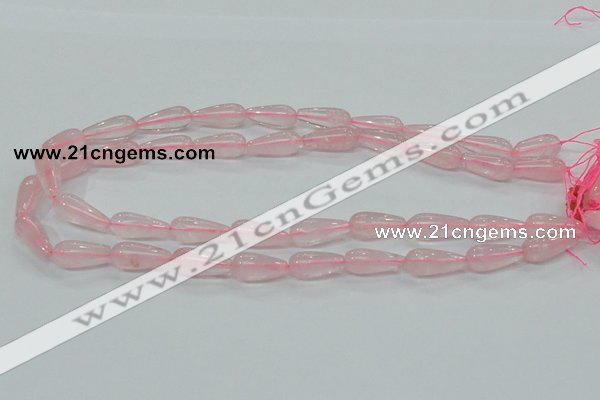 CRQ62 15.5 inches 8*20mm teardrop natural rose quartz beads wholesale