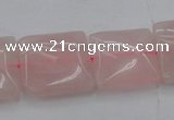 CRQ625 15.5 inches 18*18mm square rose quartz beads wholesale