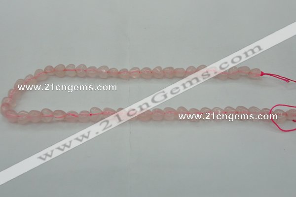 CRQ630 15.5 inches 8*8mm heart rose quartz beads wholesale