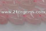 CRQ633 15.5 inches 20*20mm heart rose quartz beads wholesale