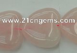 CRQ635 15.5 inches 30*30mm heart rose quartz beads wholesale