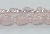 CRQ64 15.5 inches 10*14mm teardrop natural rose quartz beads wholesale