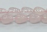 CRQ64 15.5 inches 10*14mm teardrop natural rose quartz beads wholesale