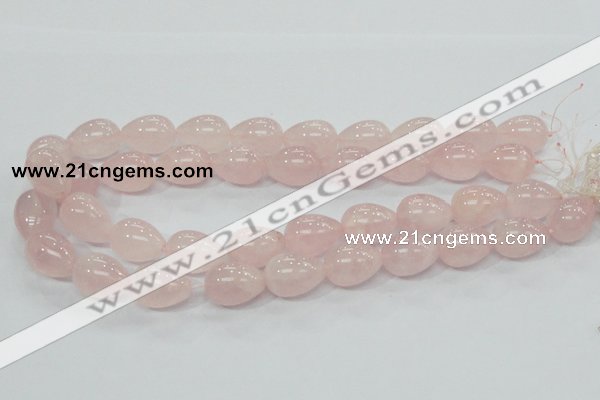 CRQ66 15.5 inches 15*20mm teardrop natural rose quartz beads wholesale