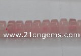 CRQ684 15.5 inches 5*10mm tyre rose quartz beads wholesale