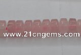 CRQ684 15.5 inches 5*10mm tyre rose quartz beads wholesale